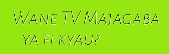 Wane TV Majagaba ya fi kyau?