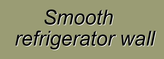 Smooth refrigerator wall