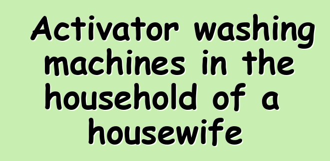 Activator washing machines in the household of a housewife