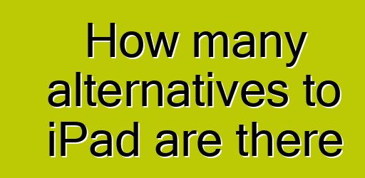 How many alternatives to iPad are there