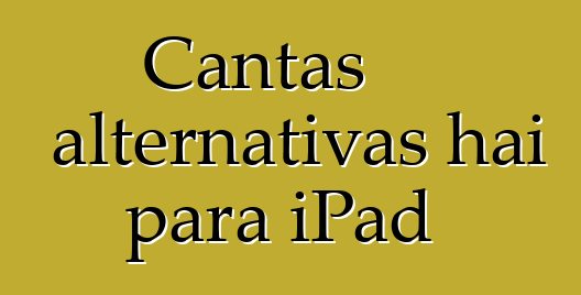 Cantas alternativas hai para iPad