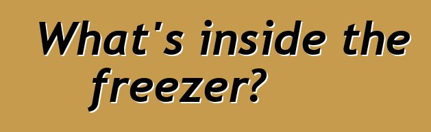 What's inside the freezer?