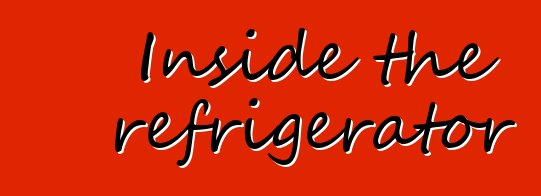 Inside the refrigerator