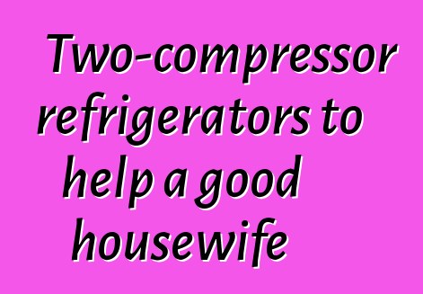 Two-compressor refrigerators to help a good housewife