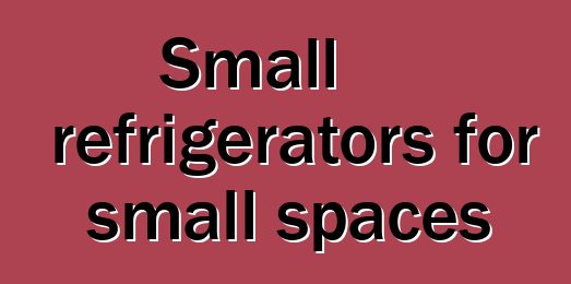 Small refrigerators for small spaces