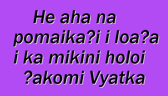 He aha nā pōmaikaʻi i loaʻa i ka mīkini holoi ʻakomi Vyatka