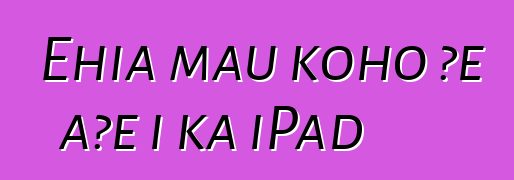 Ehia mau koho ʻē aʻe i ka iPad