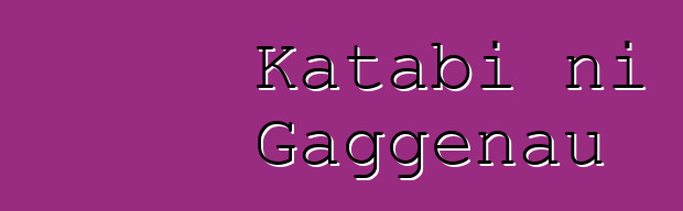 Katabi ni Gaggenau