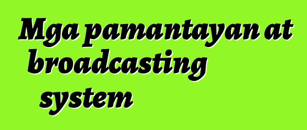 Mga pamantayan at broadcasting system