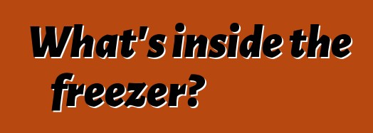 What's inside the freezer?