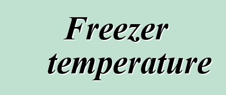 Freezer temperature