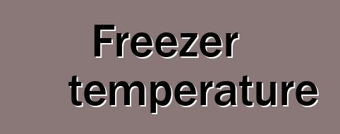 Freezer temperature