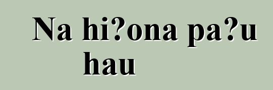 Nā hiʻona paʻu hau