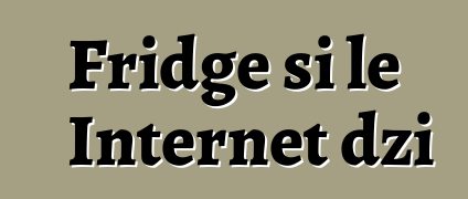 Fridge si le Internet dzi