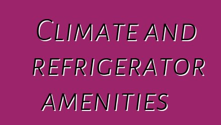 Climate and refrigerator amenities