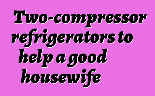 Two-compressor refrigerators to help a good housewife