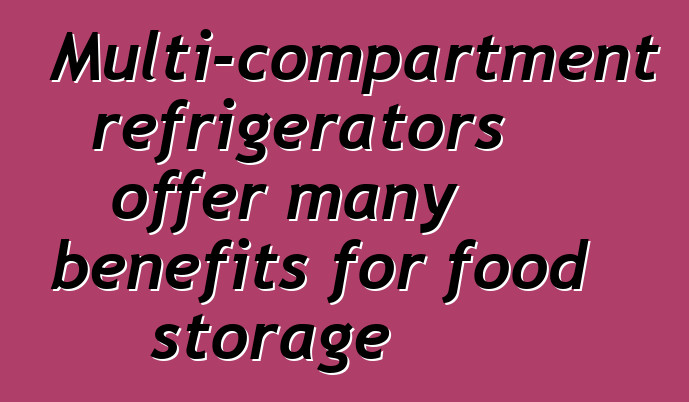 Multi-compartment refrigerators offer many benefits for food storage
