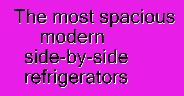 The most spacious modern side-by-side refrigerators