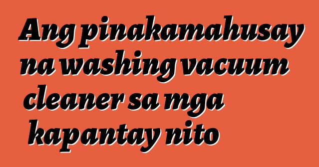 Ang pinakamahusay na washing vacuum cleaner sa mga kapantay nito