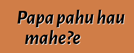 Papa pahu hau maheʻe
