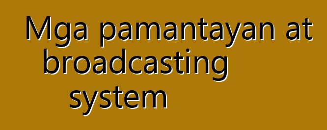 Mga pamantayan at broadcasting system