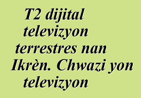 T2 dijital televizyon terrestres nan Ikrèn. Chwazi yon televizyon