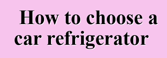 How to choose a car refrigerator
