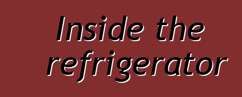 Inside the refrigerator