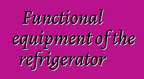 Functional equipment of the refrigerator