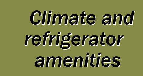 Climate and refrigerator amenities