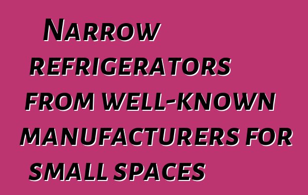 Narrow refrigerators from well-known manufacturers for small spaces