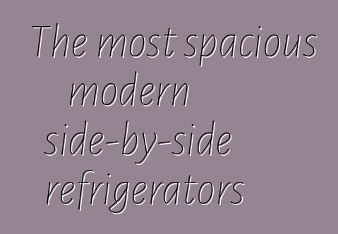 The most spacious modern side-by-side refrigerators