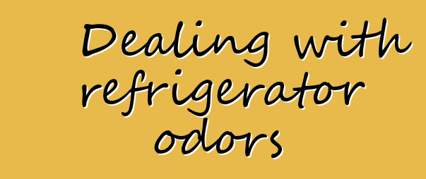 Dealing with refrigerator odors