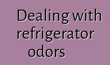 Dealing with refrigerator odors